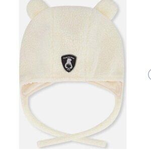 Deux par Deux Newborn Sherpa Hat & Mittens Set - 3-6 Months  - Masionette